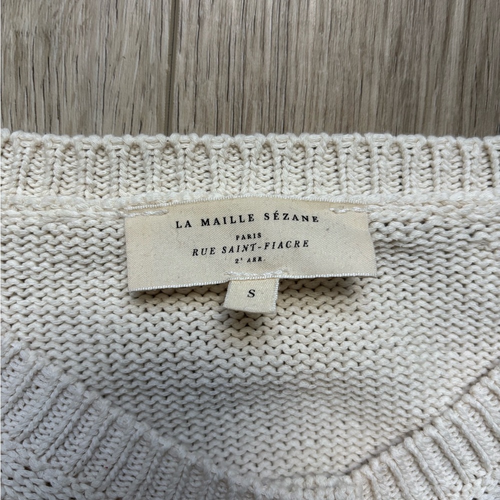 Sezane Leontine Jumper - ecru/camel - Picture 5 of 6
